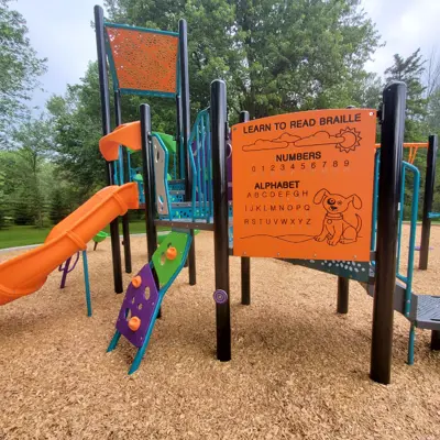 Close up of Walters Creek Park playground