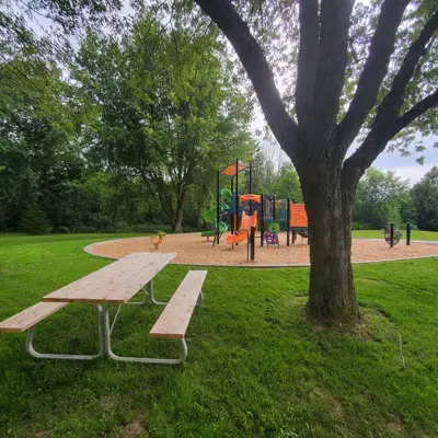 Walters Creek Park picnic table and playground
